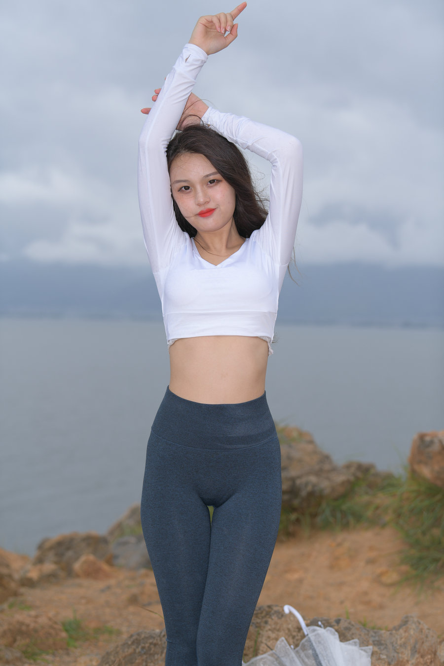 图片[2]-深蓝色瑜伽裤甜美女孩 J1320 514P2V-17.5GB-q图库摄影套图图片大全