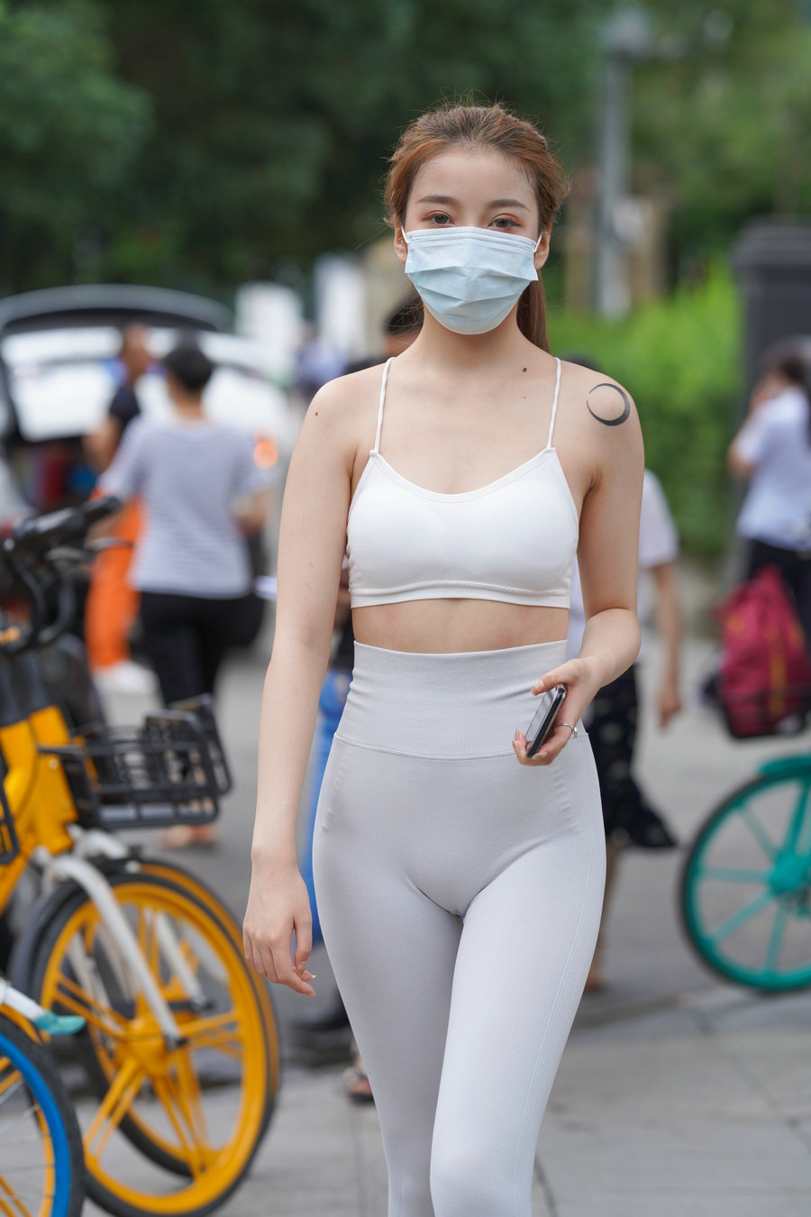 图片[2]-灰色瑜伽裤女孩 J1323 723P4V-17.9GB-q图库摄影套图图片大全