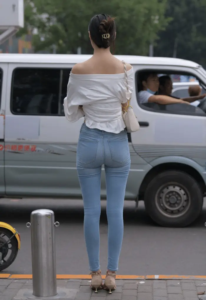 紧身牛仔裤优雅小女人J2238 322P1V-14.1GB-q图库摄影套图图片大全