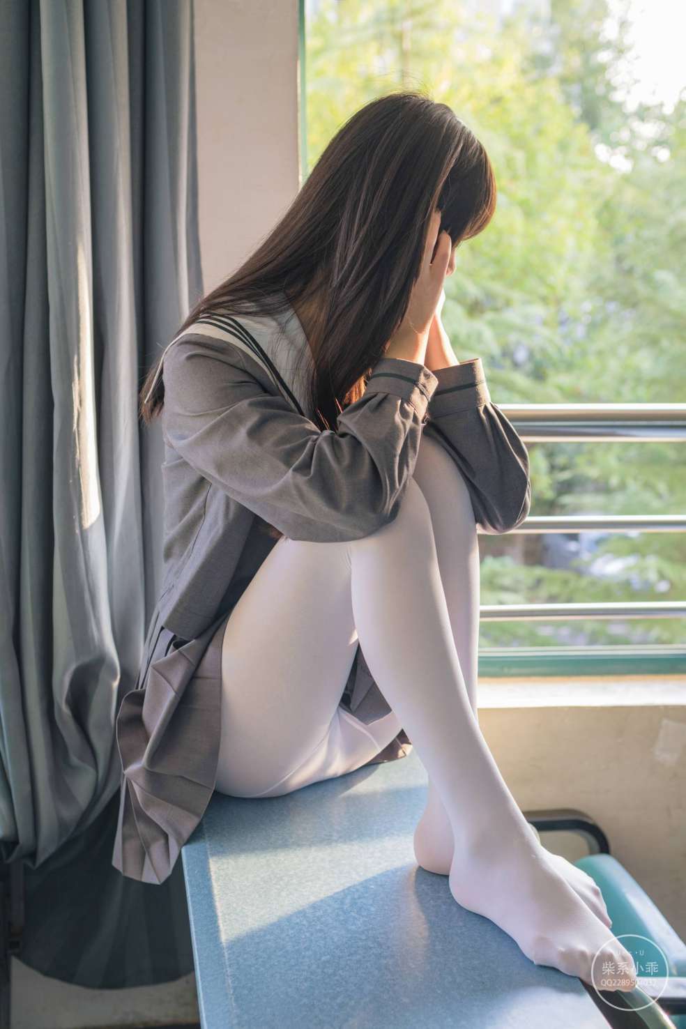 图片[4]-白丝清纯少女真的太可爱了【60P】20001-q图库摄影套图图片大全