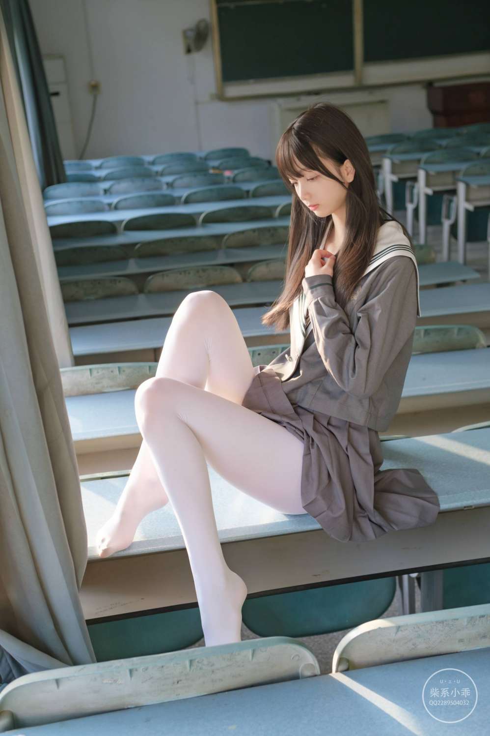 图片[5]-白丝清纯少女真的太可爱了【60P】20001-q图库摄影套图图片大全