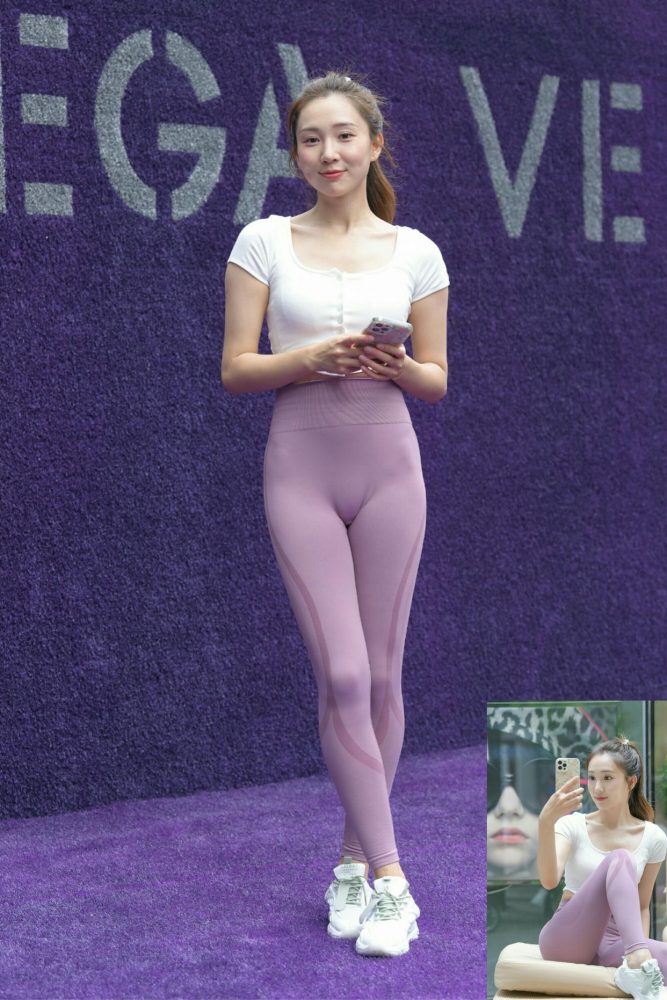 图片[4]-香芋色瑜伽裤高马尾漂亮女孩J2206 545P1V-19.1GB-q图库摄影套图图片大全