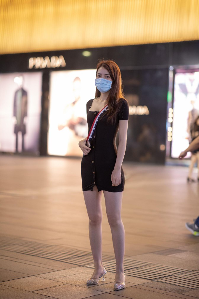 逛商场的黑色包臀裙美丽女孩【385P】00050-q图库摄影套图图片大全