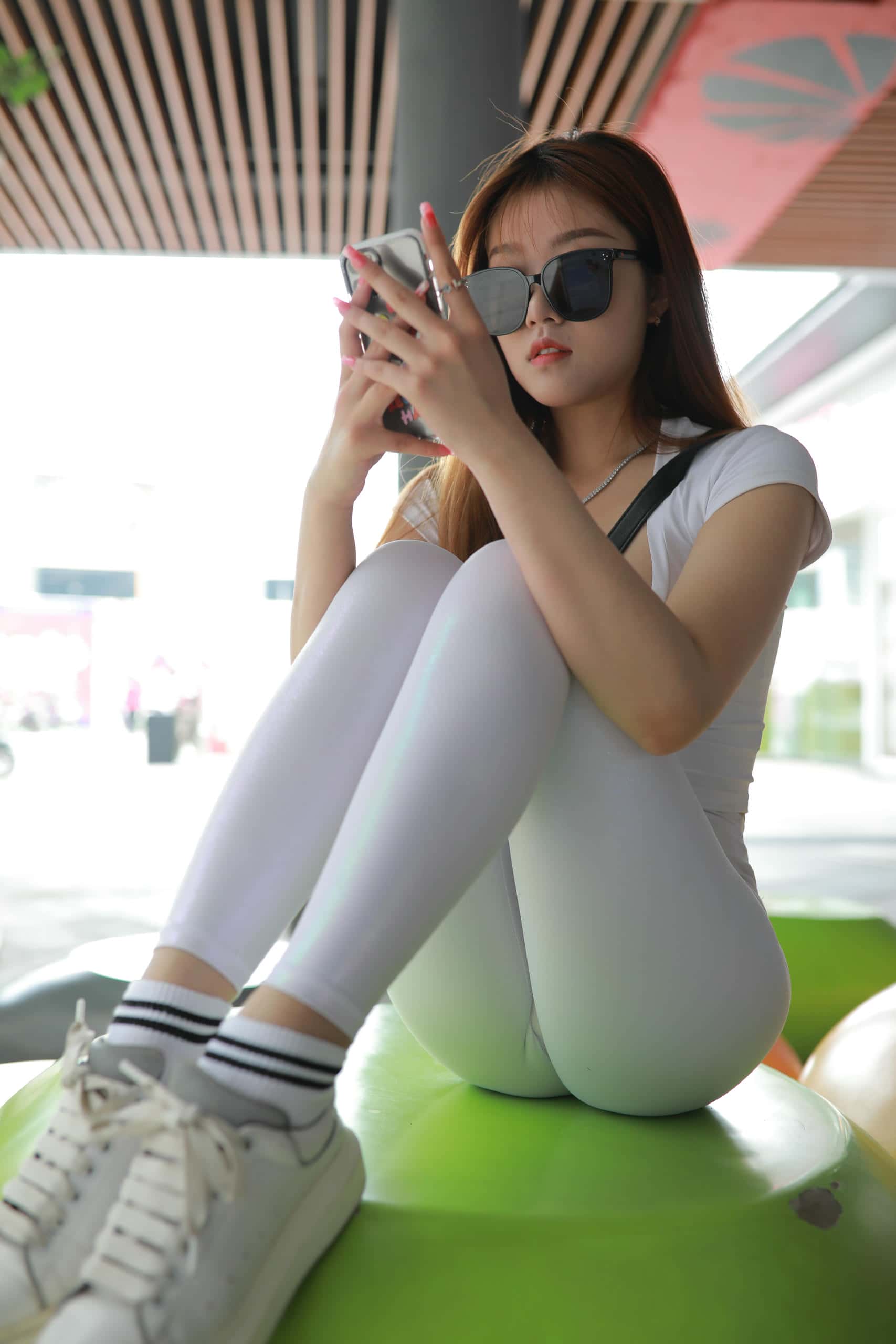 看上去拽拽的瑜伽裤女孩【425P】J1695-q图库摄影套图图片大全