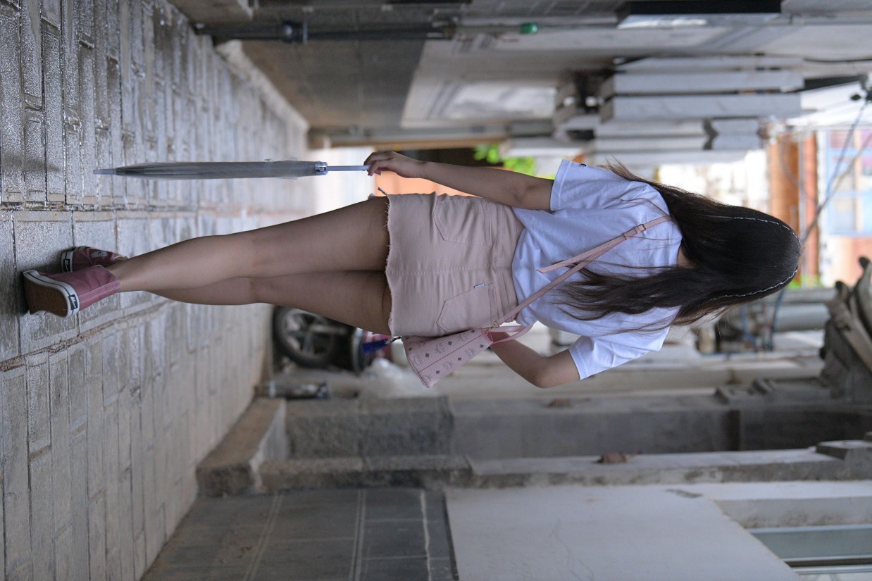 非常清纯甜美的短裙姑娘在逛街【458P】00052-q图库摄影套图图片大全