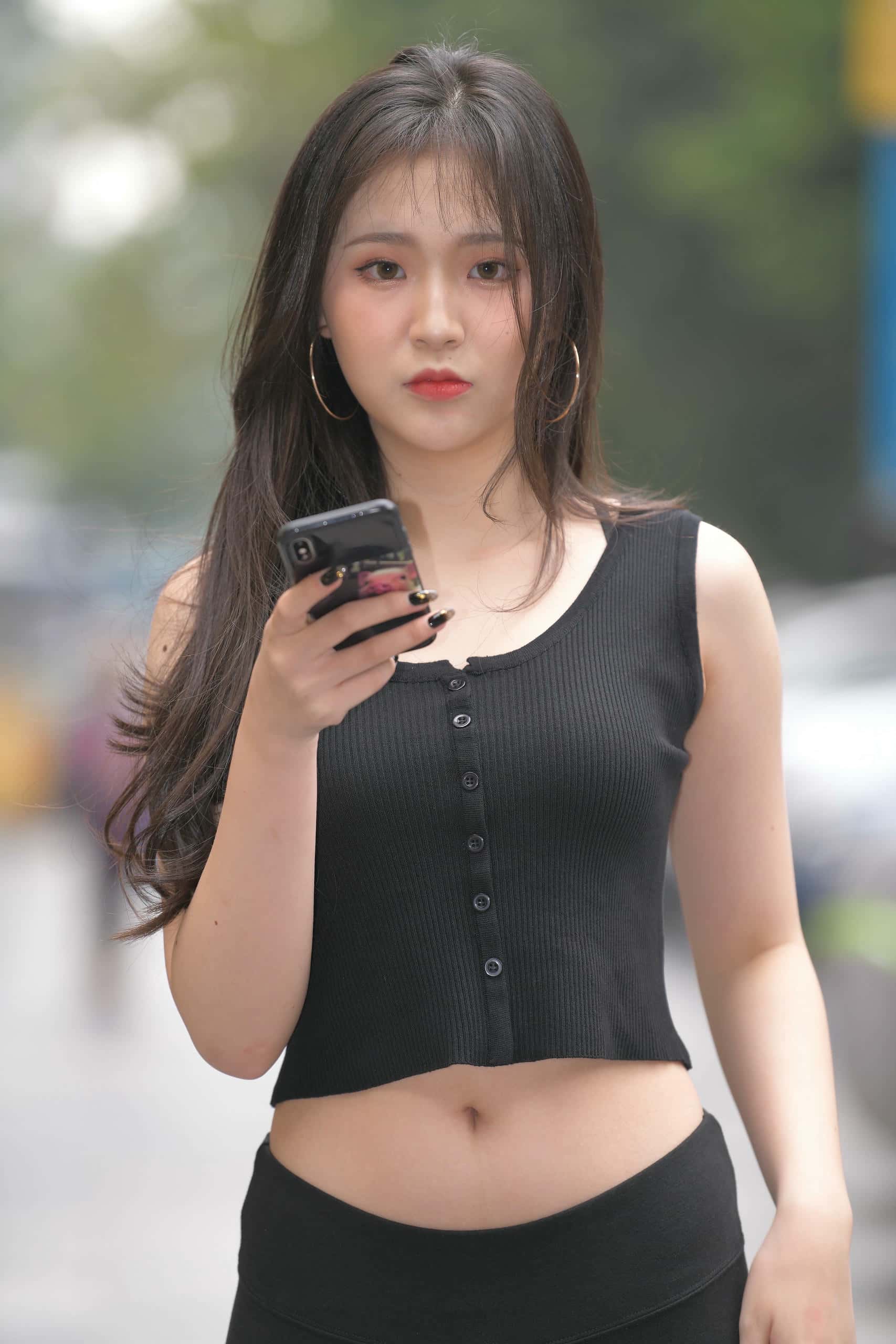 喝奶茶的黑色瑜伽裤长发姑娘【376P】00055-q图库摄影套图图片大全