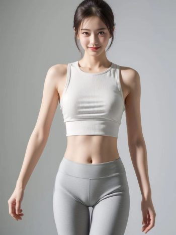 AI瑜伽裤清纯妹子系列图-q图库摄影套图图片大全