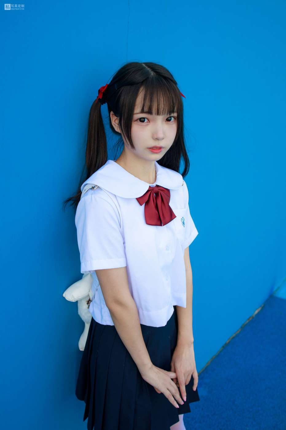 图片[2]-眼神好清澈的双马尾白丝女孩【75P】20019-q图库摄影套图图片大全