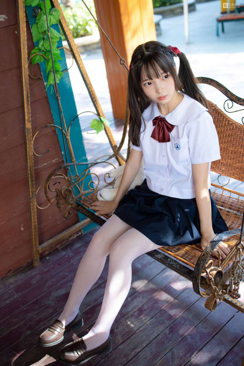 图片[3]-眼神好清澈的双马尾白丝女孩【75P】20019-q图库摄影套图图片大全