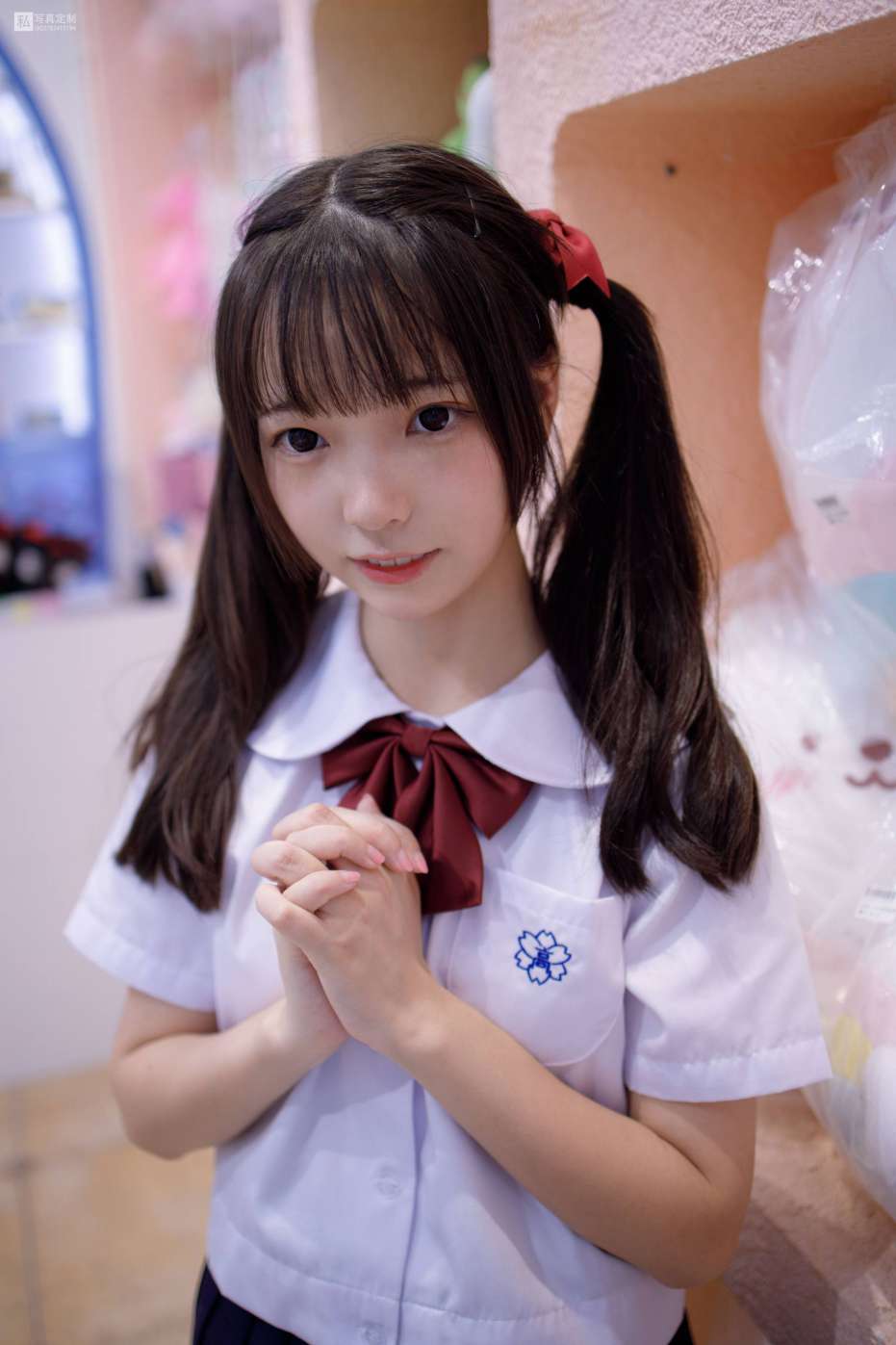 图片[4]-眼神好清澈的双马尾白丝女孩【75P】20019-q图库摄影套图图片大全