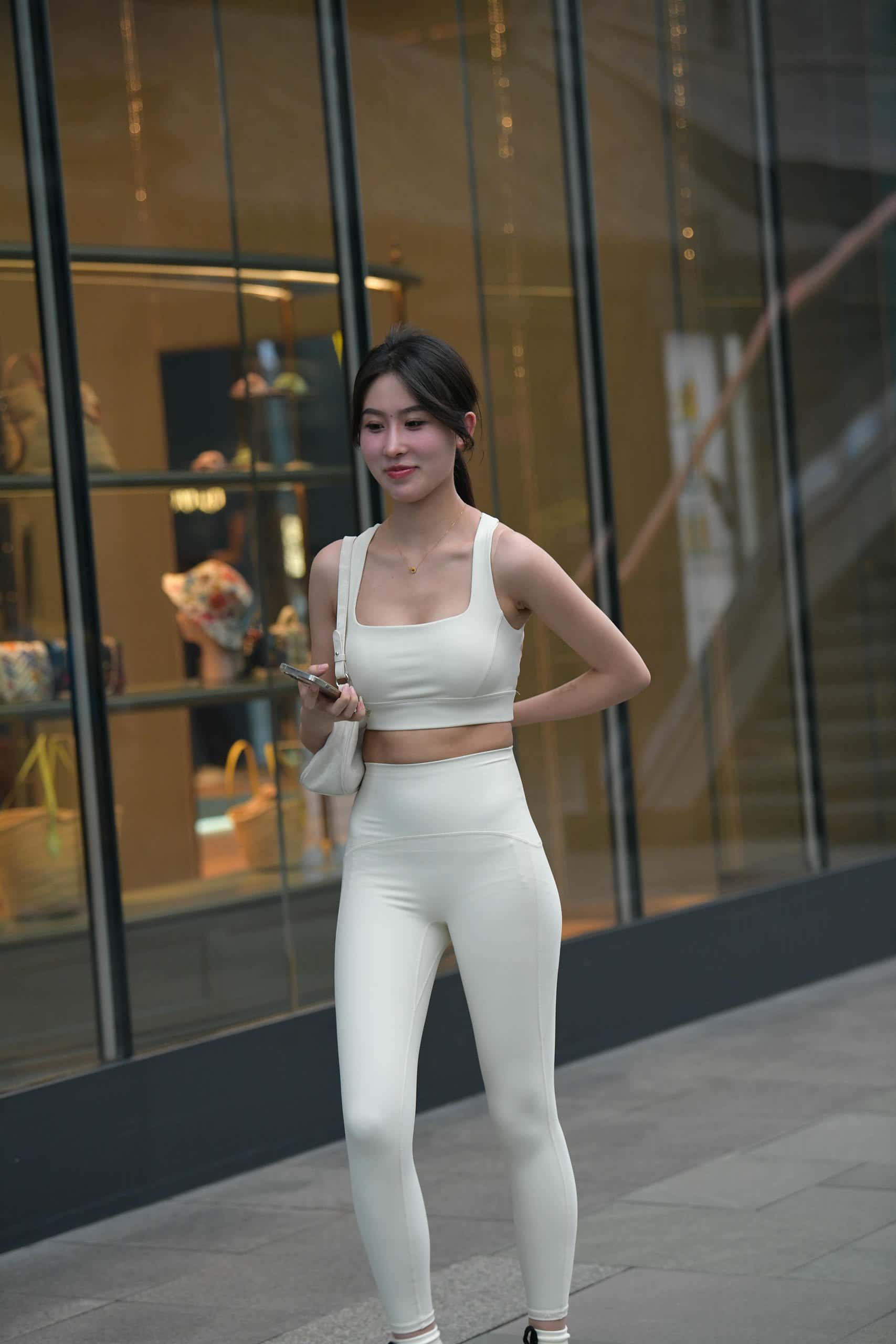 白色瑜伽裤女孩【212P】J8076-q图库摄影套图图片大全