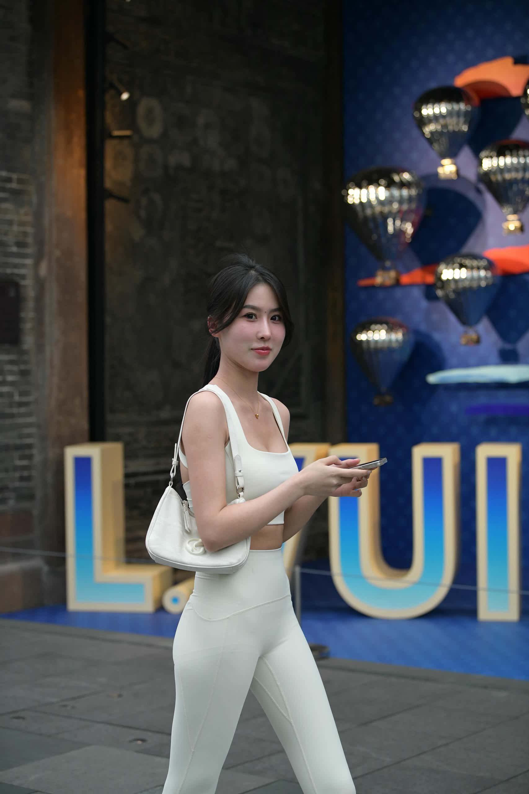 白色瑜伽裤女孩【212P】J8076-q图库摄影套图图片大全