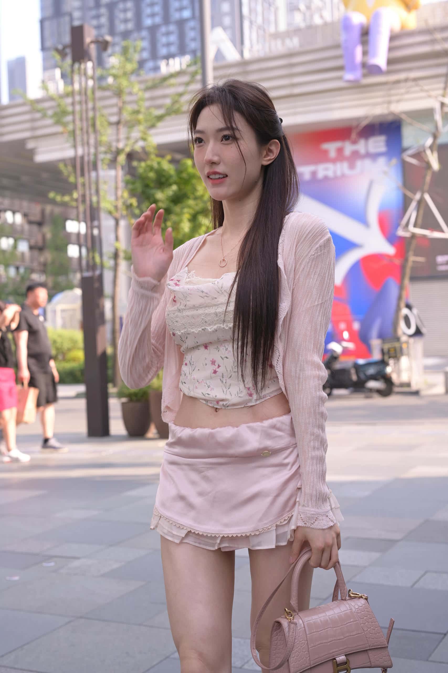 穿蕾丝蛋糕裙的粉色系少女【131P】J7577-q图库摄影套图图片大全