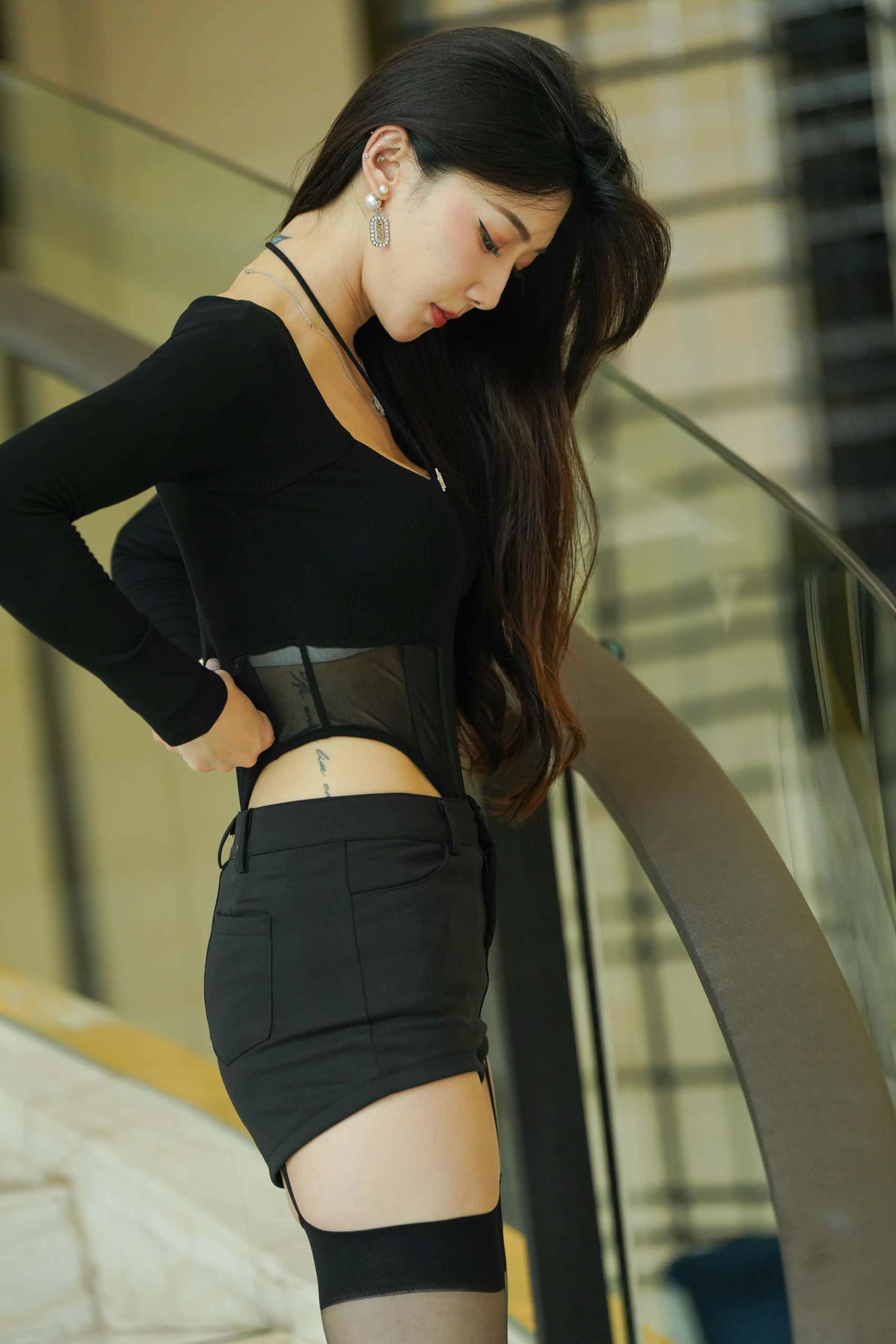 黑色纯欲系小姐姐【84P】J8063-q图库摄影套图图片大全