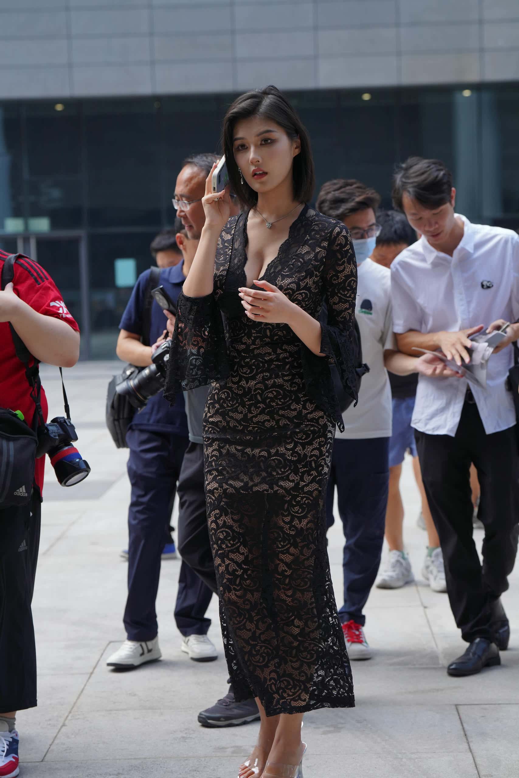 穿黑色透明长裙的姑娘【175P】J8257-q图库摄影套图图片大全