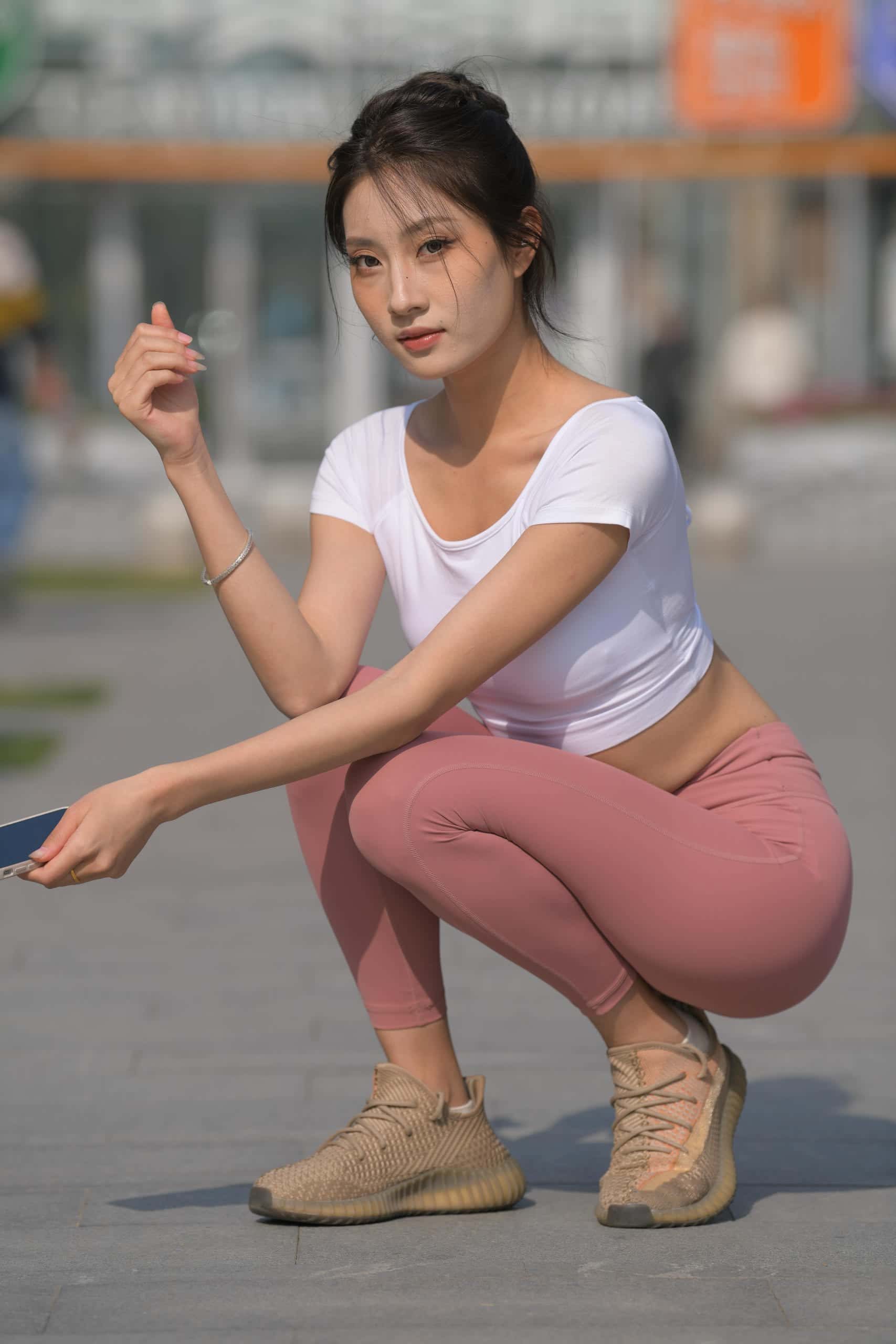 粉红色瑜伽裤女孩【 583P】J4915-q图库摄影套图图片大全