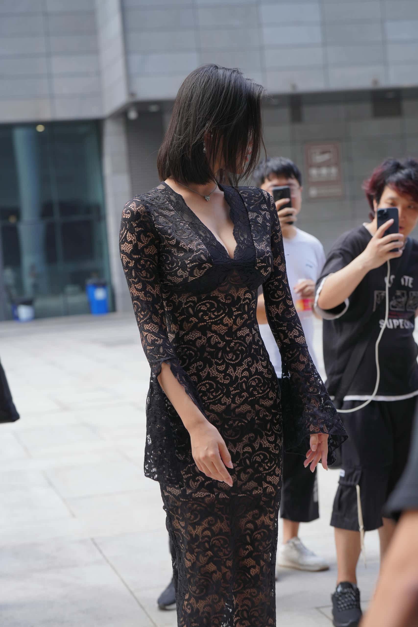 穿黑色透明长裙的姑娘【175P】J8257-q图库摄影套图图片大全