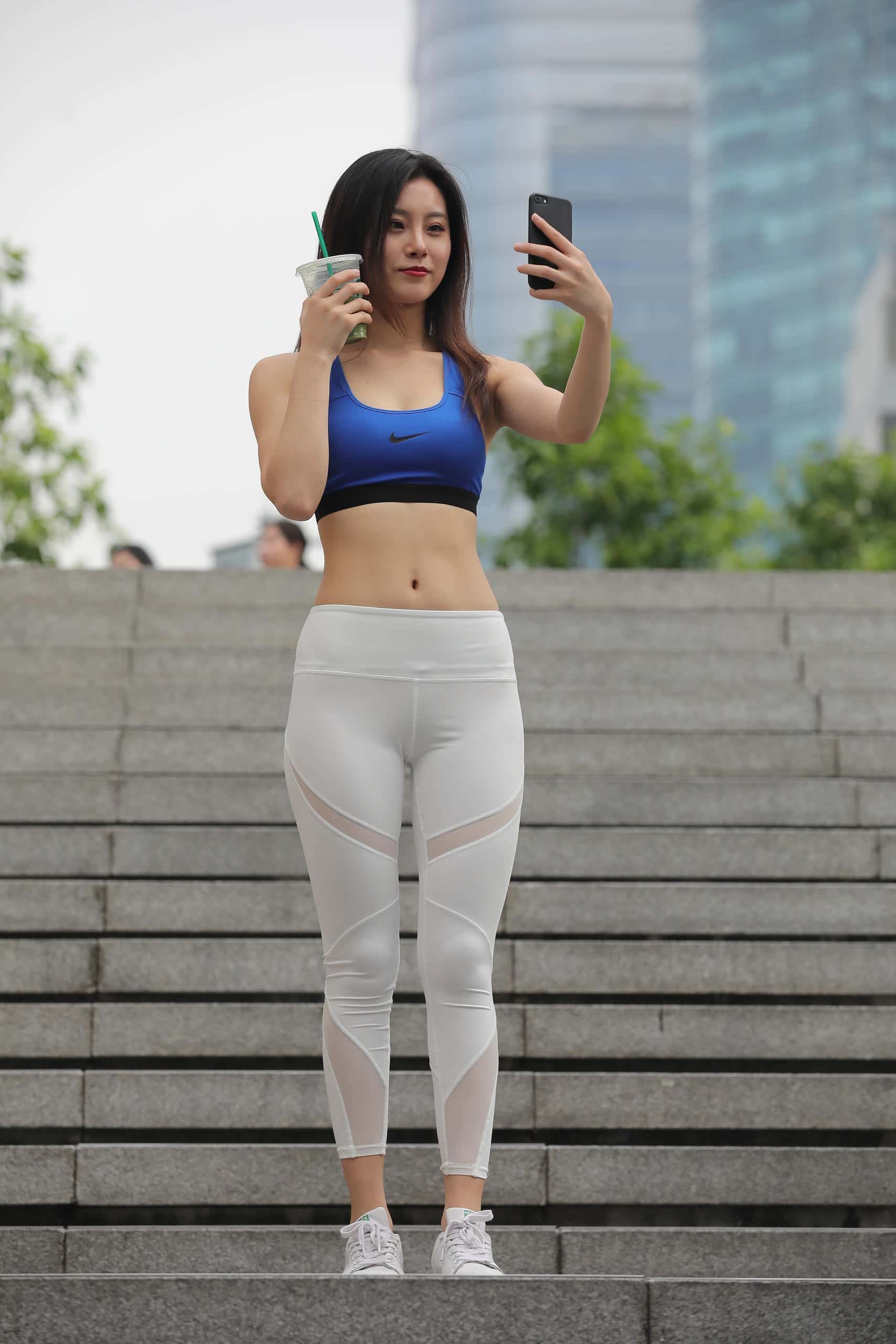 图片[3]-P0118 白色紧身瑜伽裤美女【590P】-q图库摄影套图图片大全