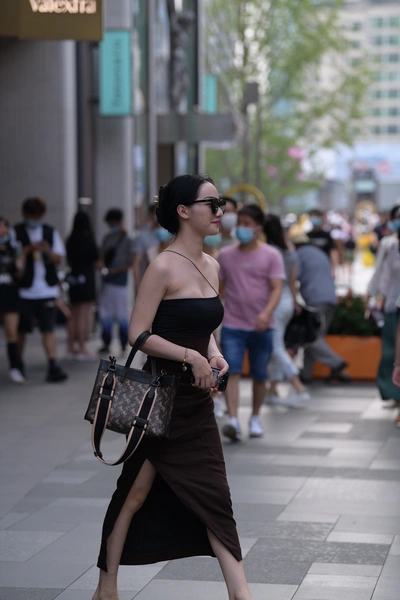 精选街拍作品 NO.3773 紧身包臀裙长香肩-q图库摄影套图图片大全